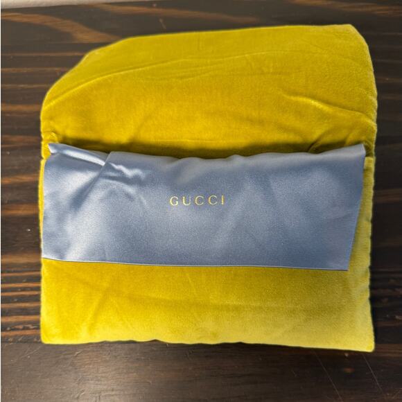 GUCCI Square Frame Gold/Grey Sunglasses with Charms, Bags - Picture 13 of 16